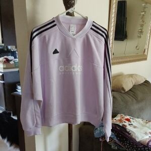 Adidas Womens Light Purple Crewneck Sweatshirt